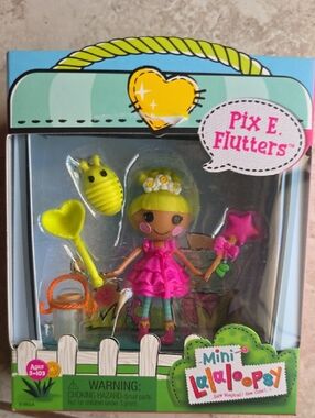 Mini Lalaloopsy Pix E. Flutters Doll - Hot Pink Dress, Lime Hair